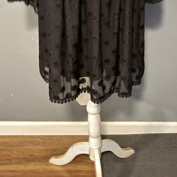 Altar’d State Dress Women’s Size M Black Sparkle Polka Dot Cocktail Flowy NWT - Picture 4 of 8